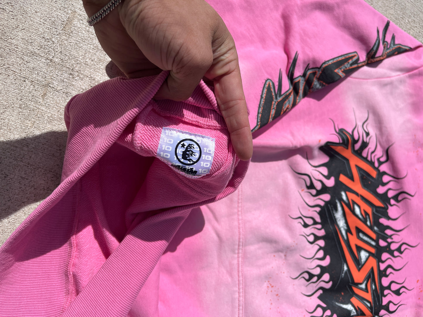 Pink Red Hellstar Flame Hoodie