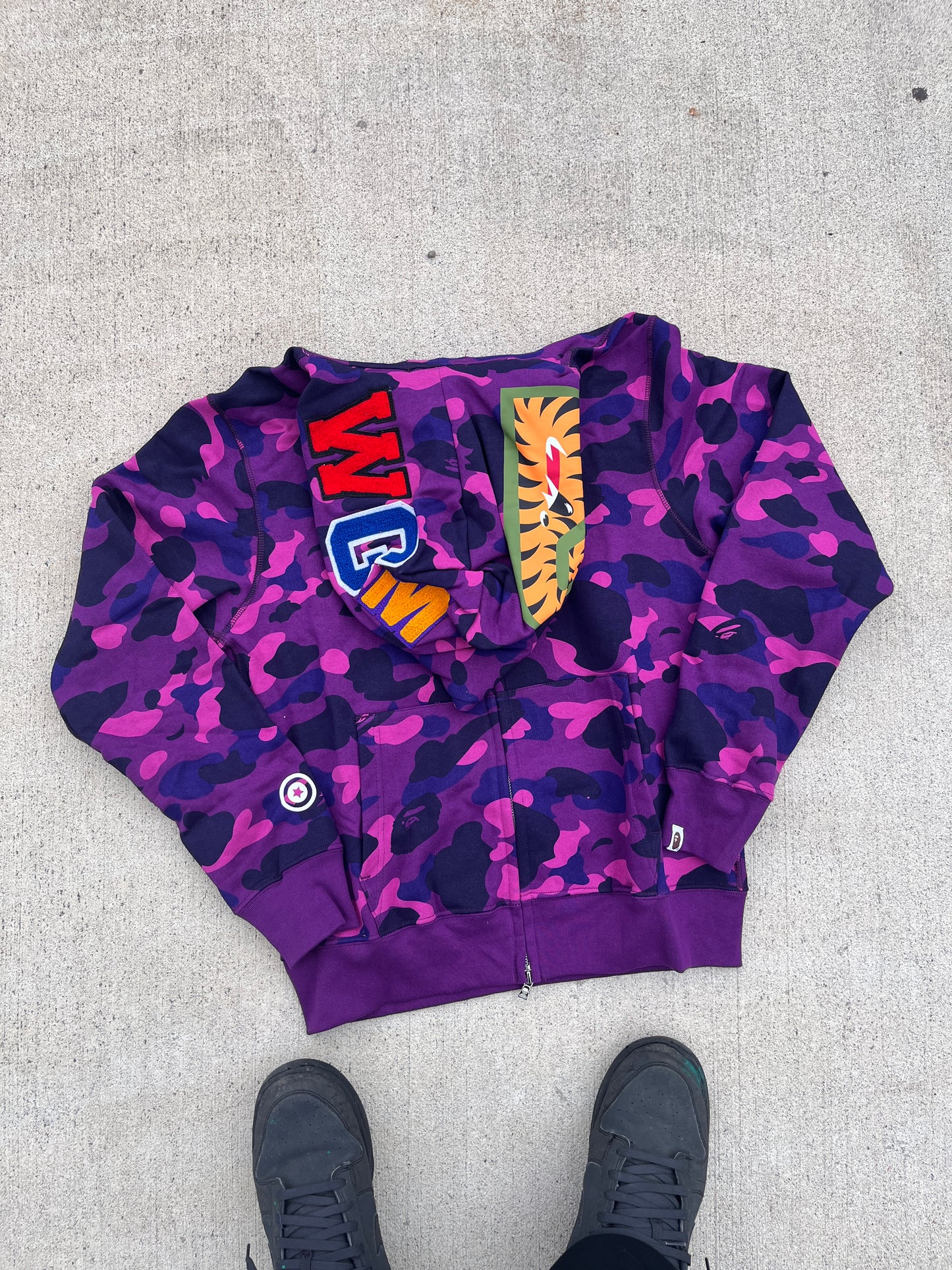 Purple bape zip