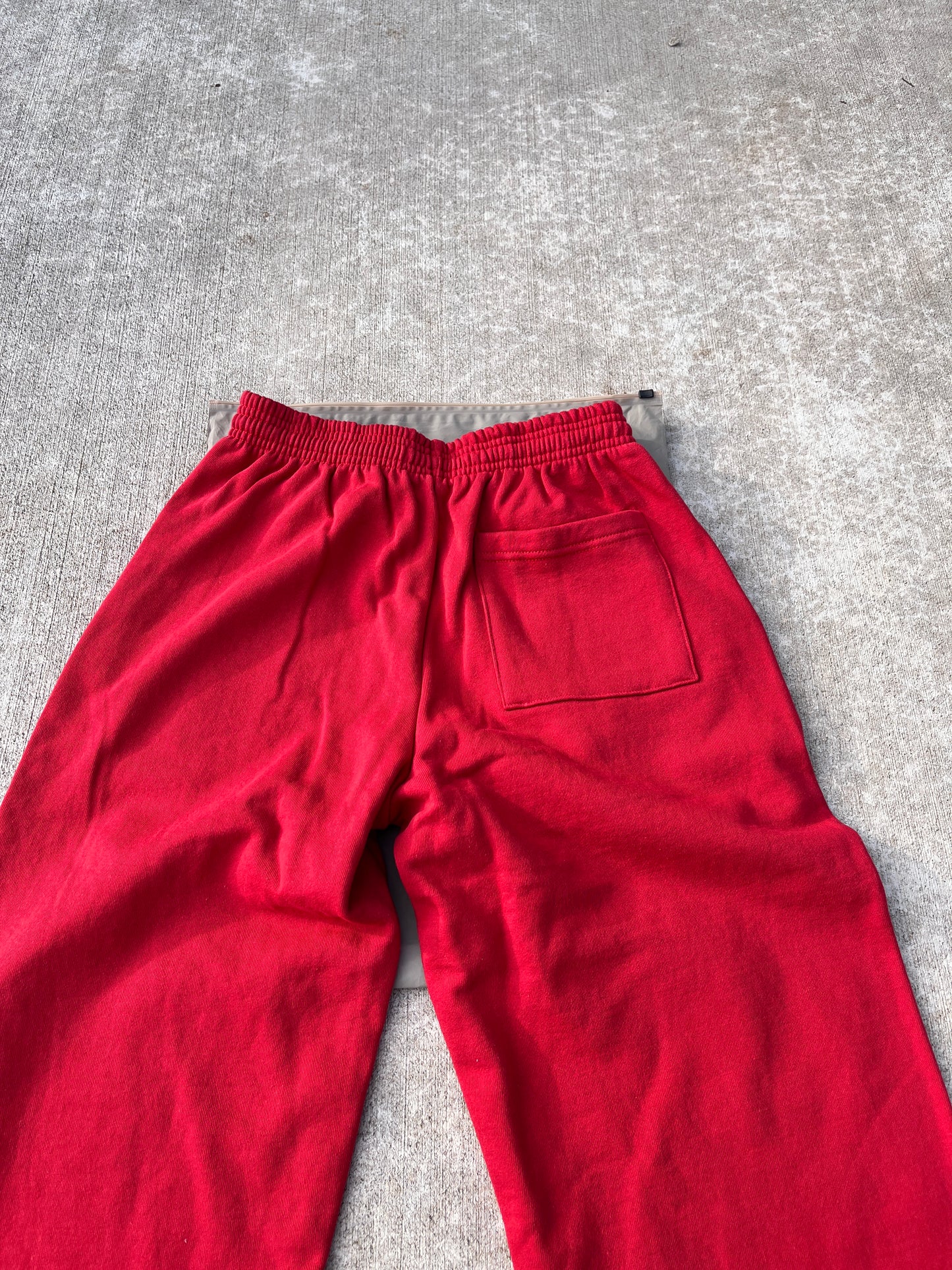 red 555 pants