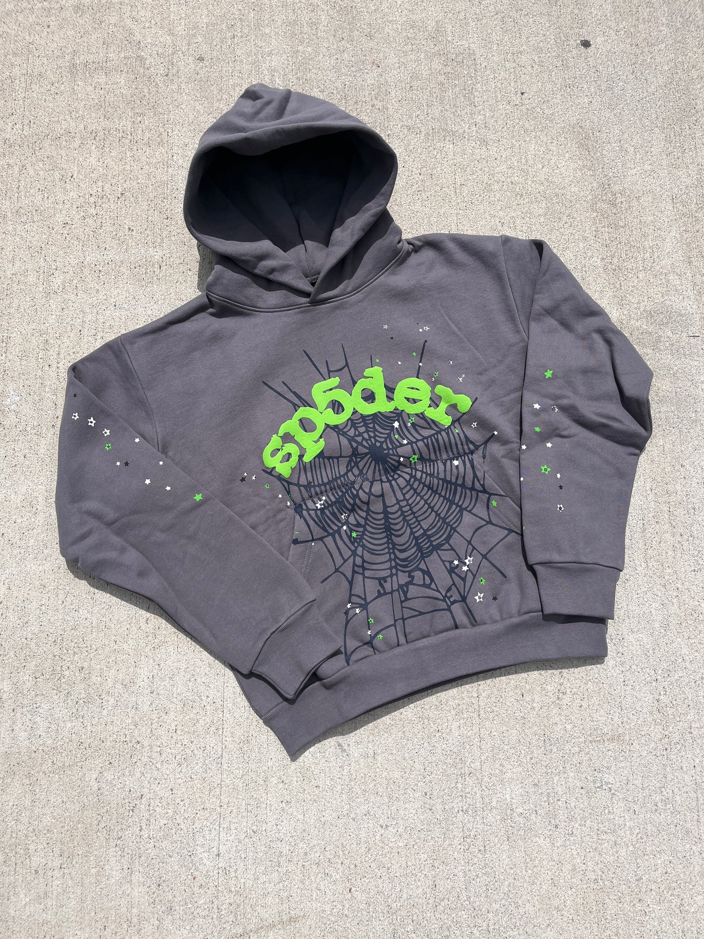Slate Grey Green Web hoodie