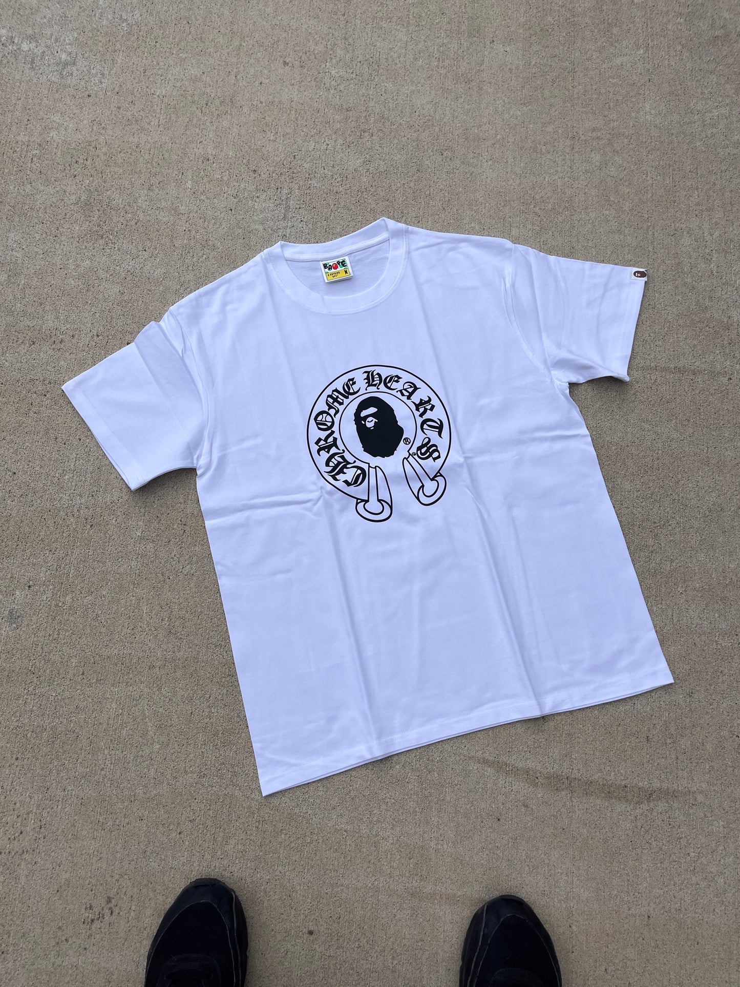White Chrome Bape tee