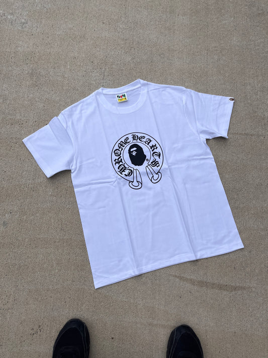 White Chrome Bape tee