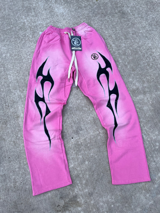 Pink Hellstar flared Pants