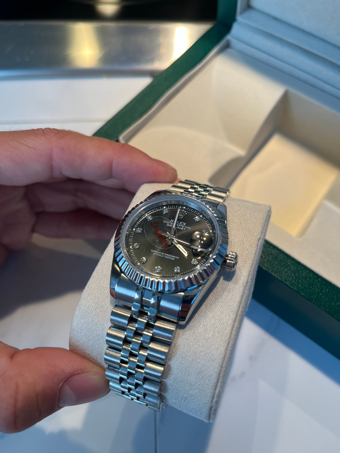 Black face & Silver strap oyster perpetual D.J.
