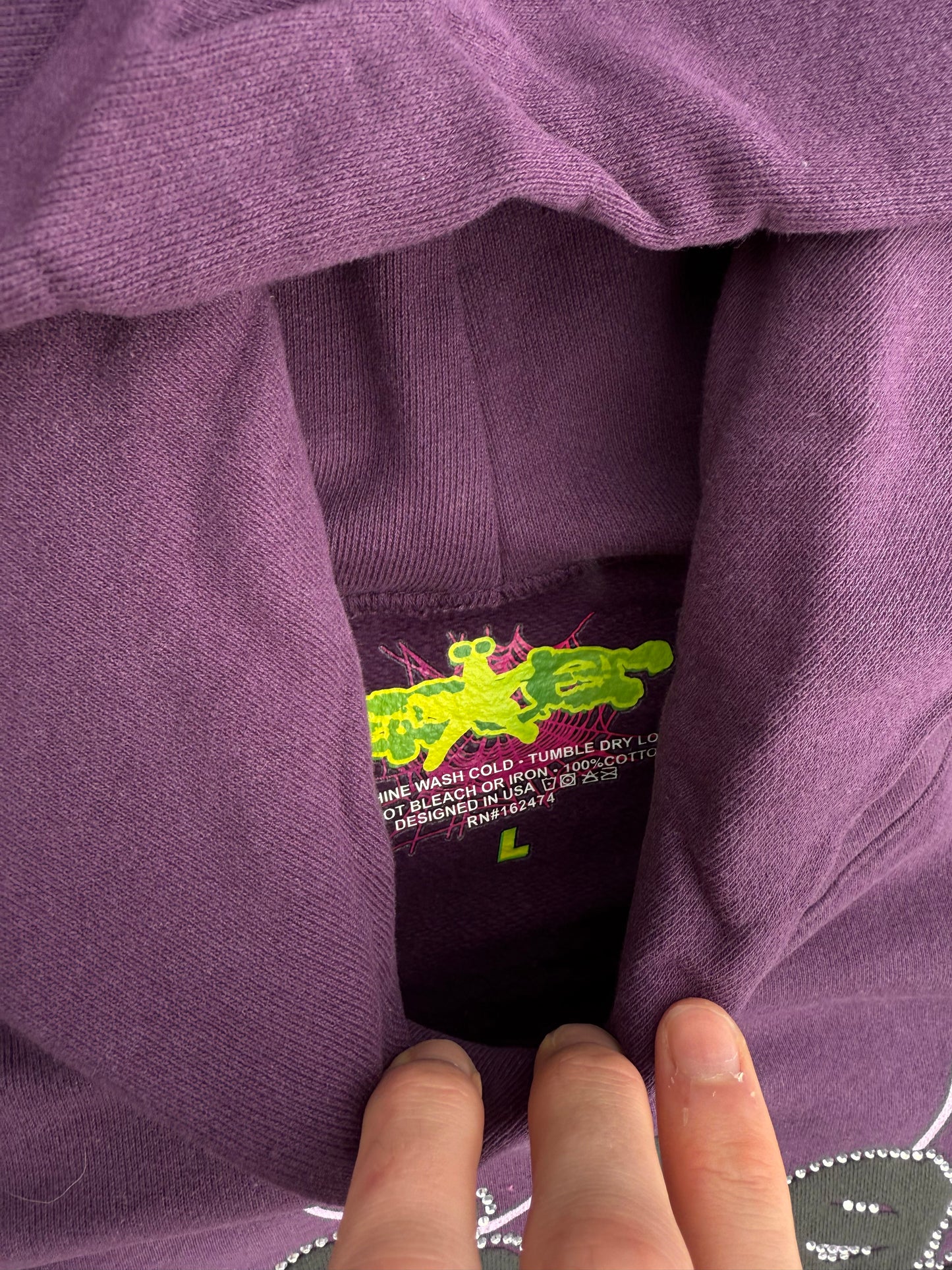 Grape Web hoodie