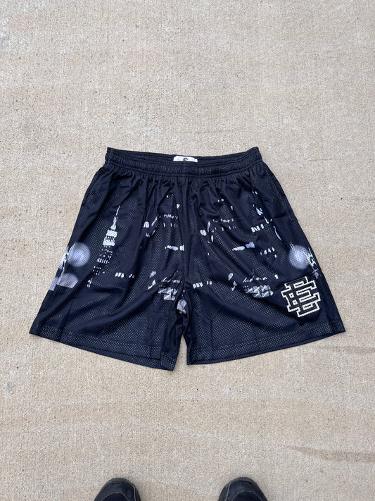 Black skyline EE shorts