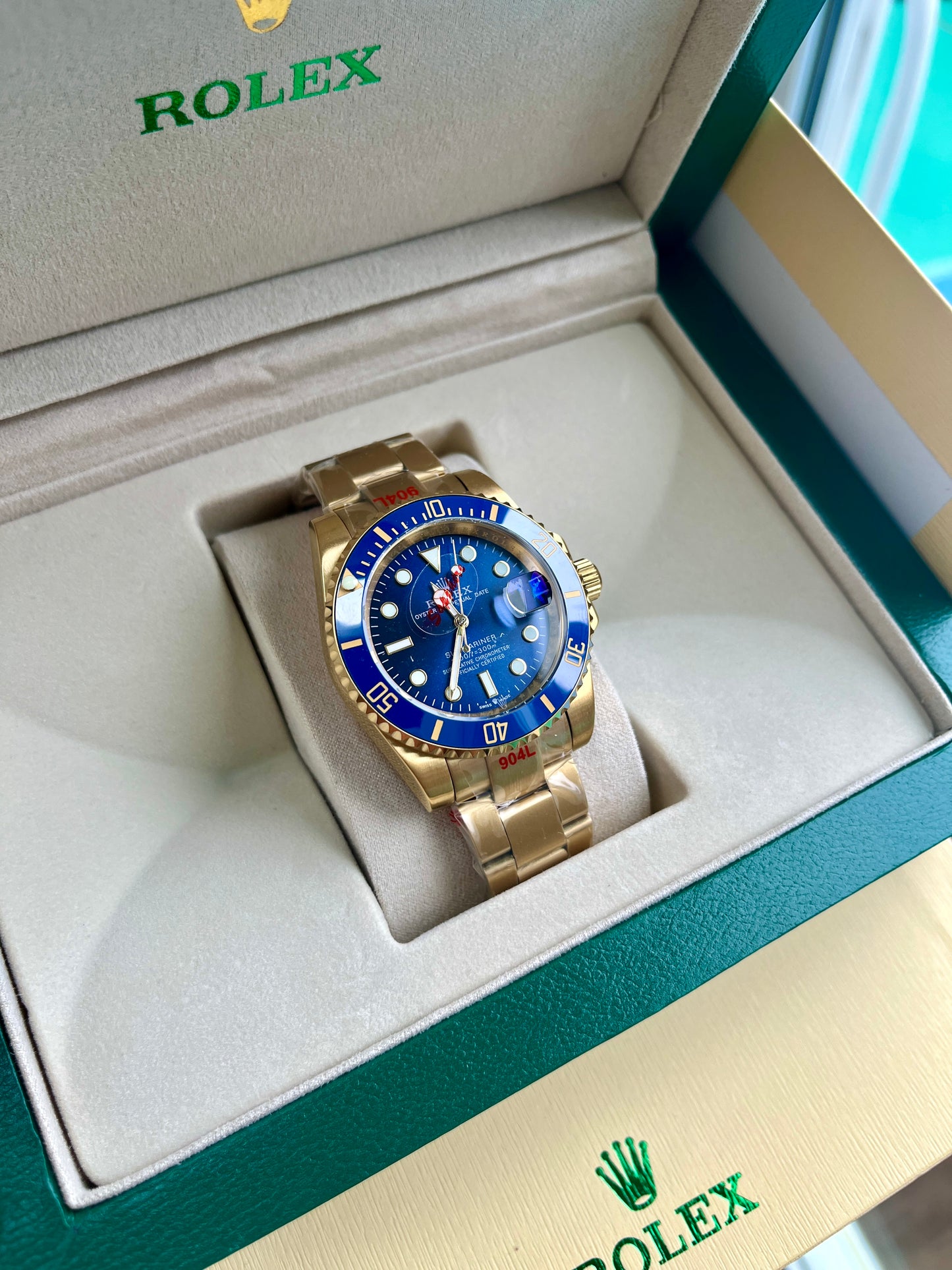 Blue face & Gold strap oyster perpetual SubMariner