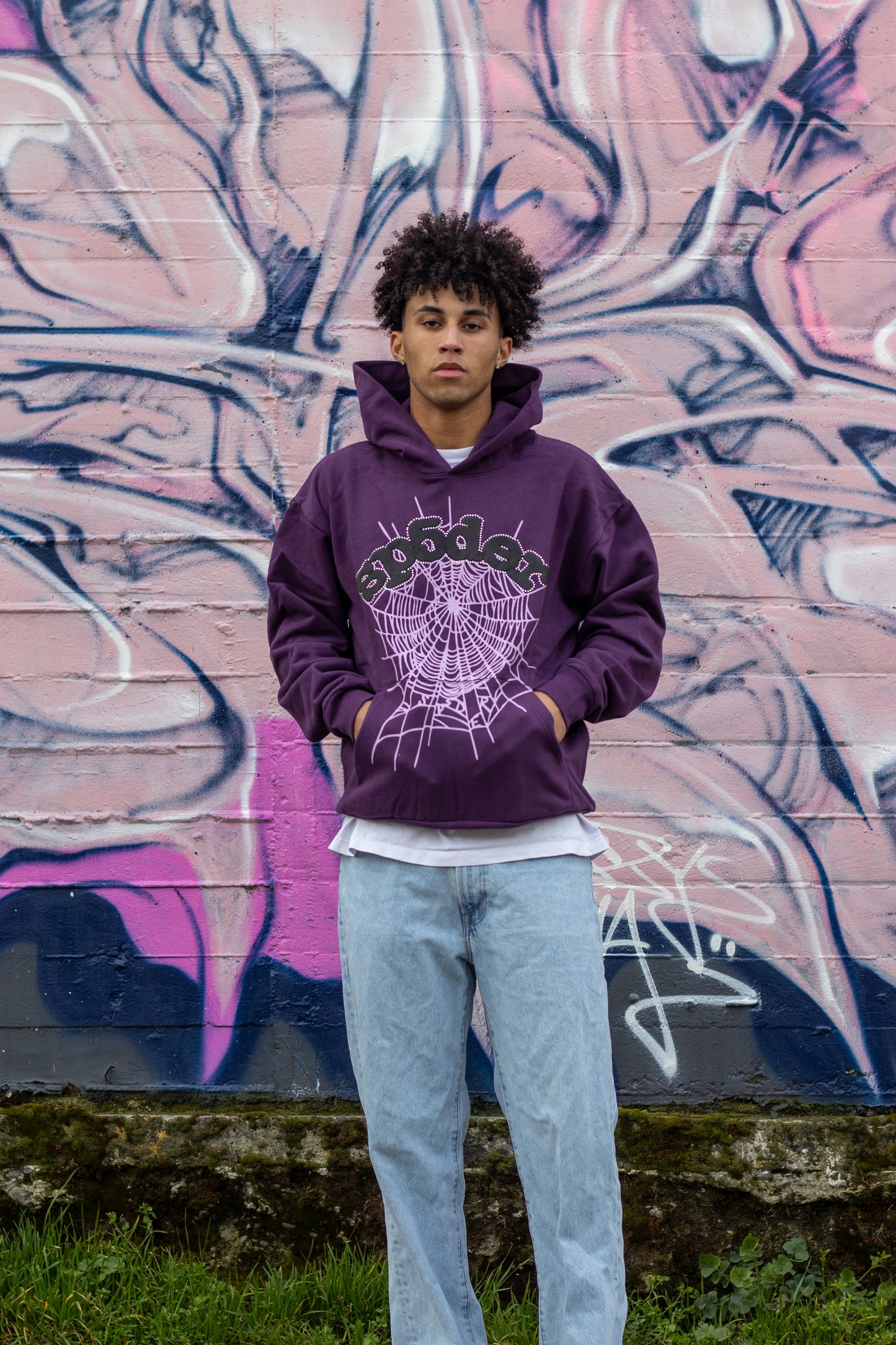 Grape Web hoodie