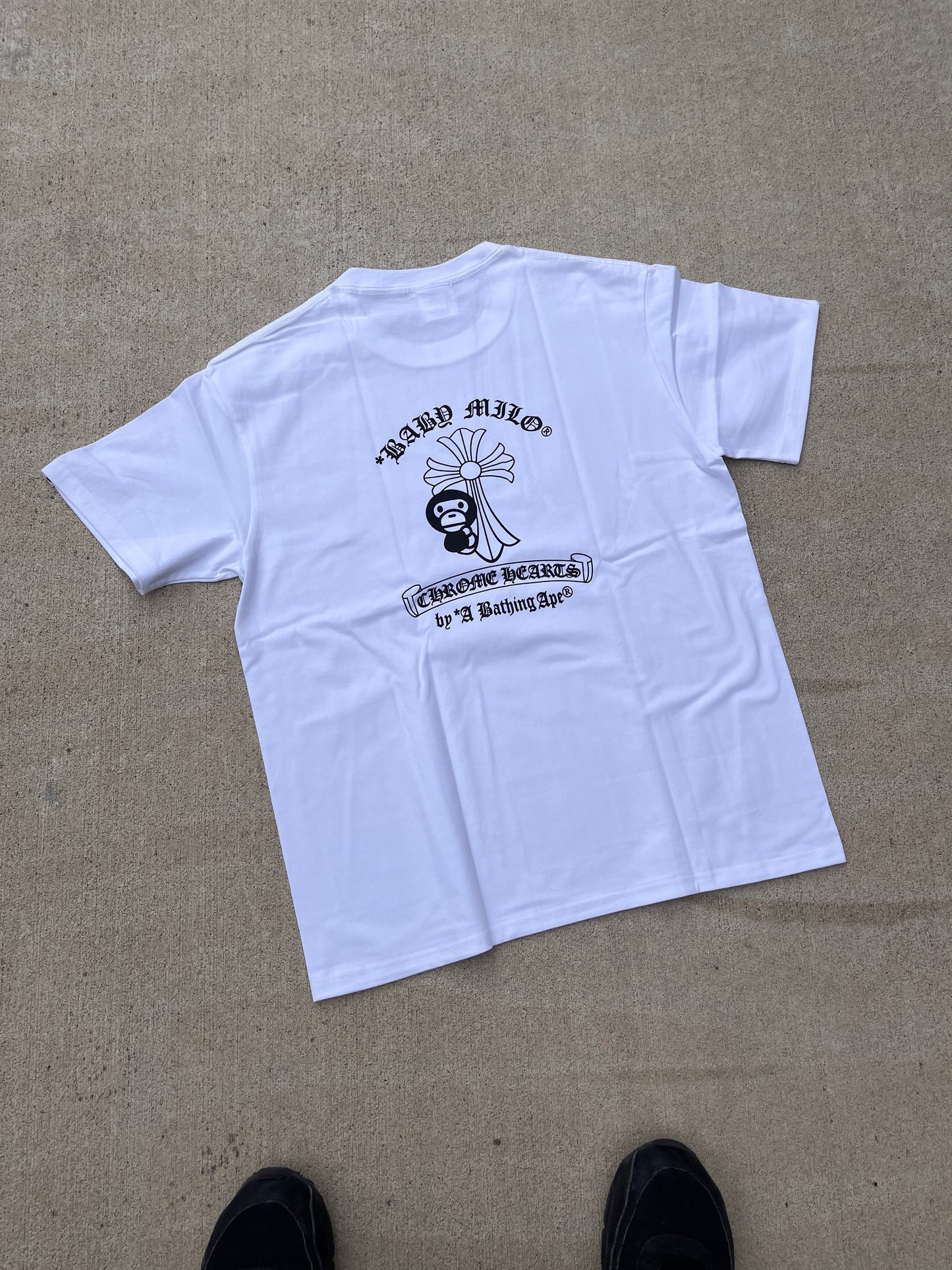 White Chrome Bape tee