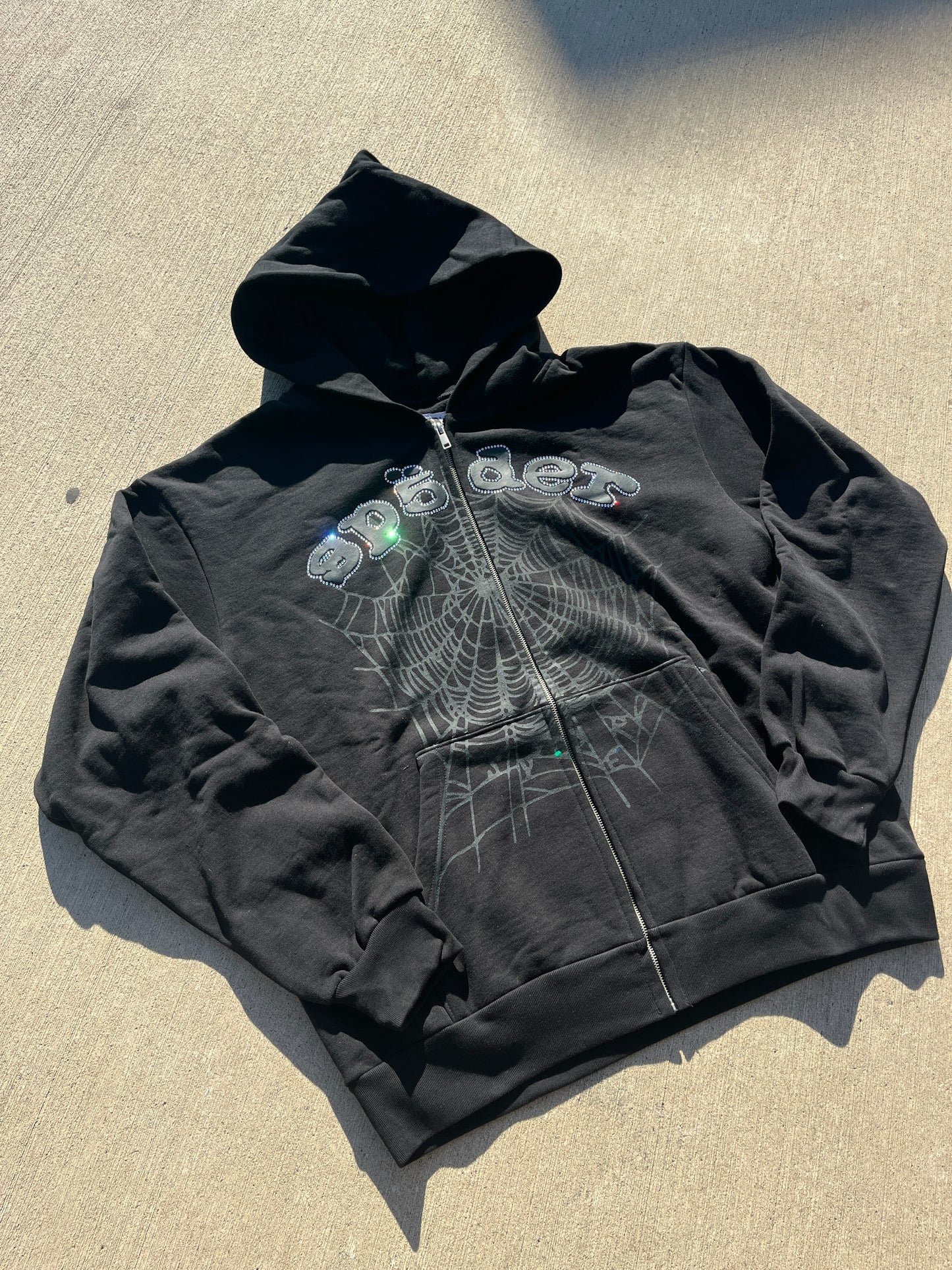 Black Gem zip up spider