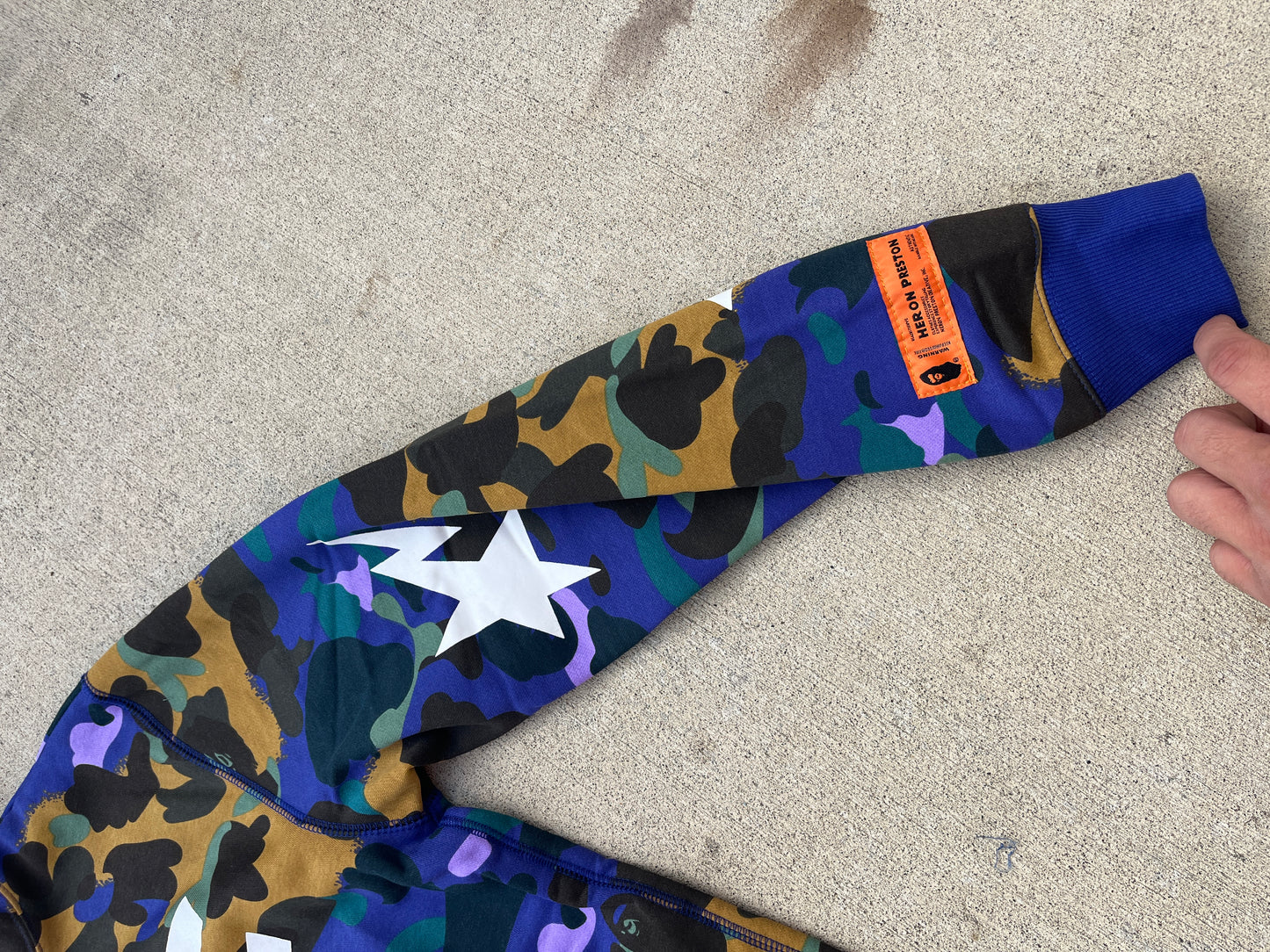 Heron Preston collab Bape Zip