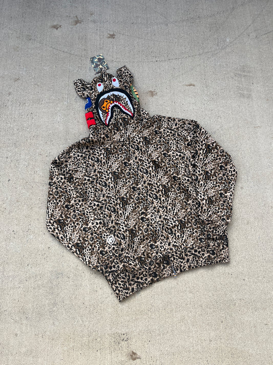 Leopard print Bape Zip