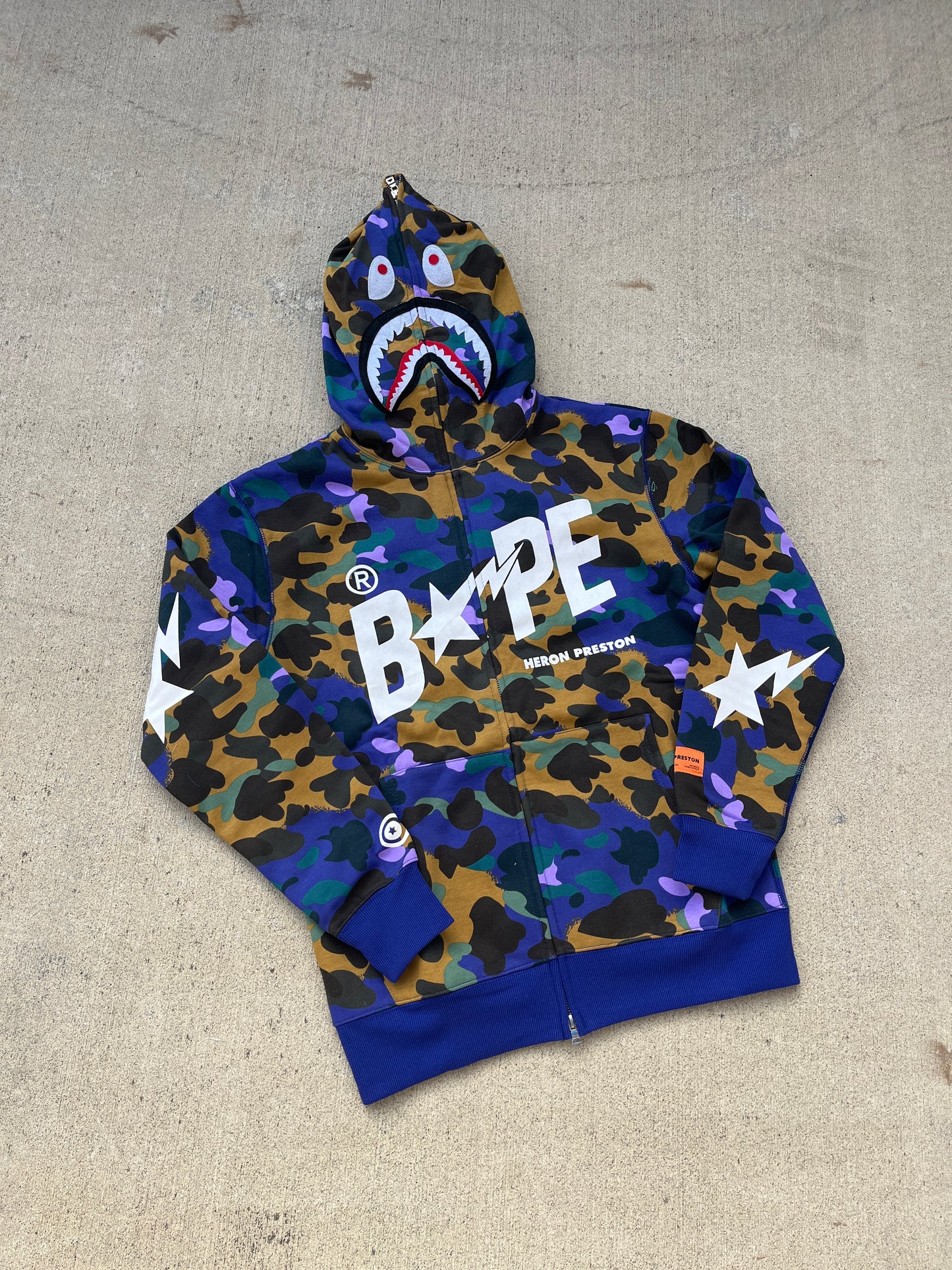 Heron Preston collab Bape Zip
