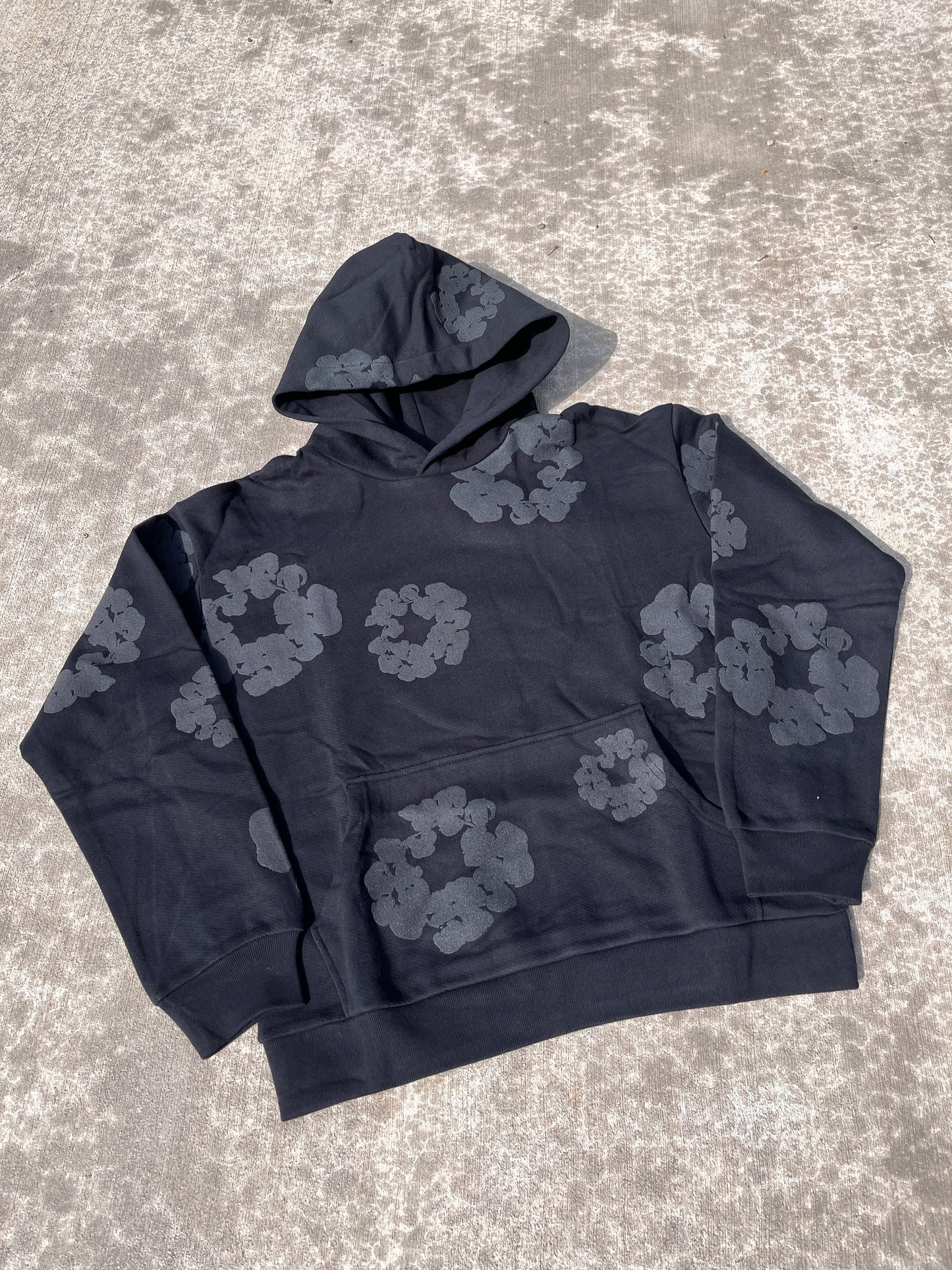 Black Monochrome Denim Tear