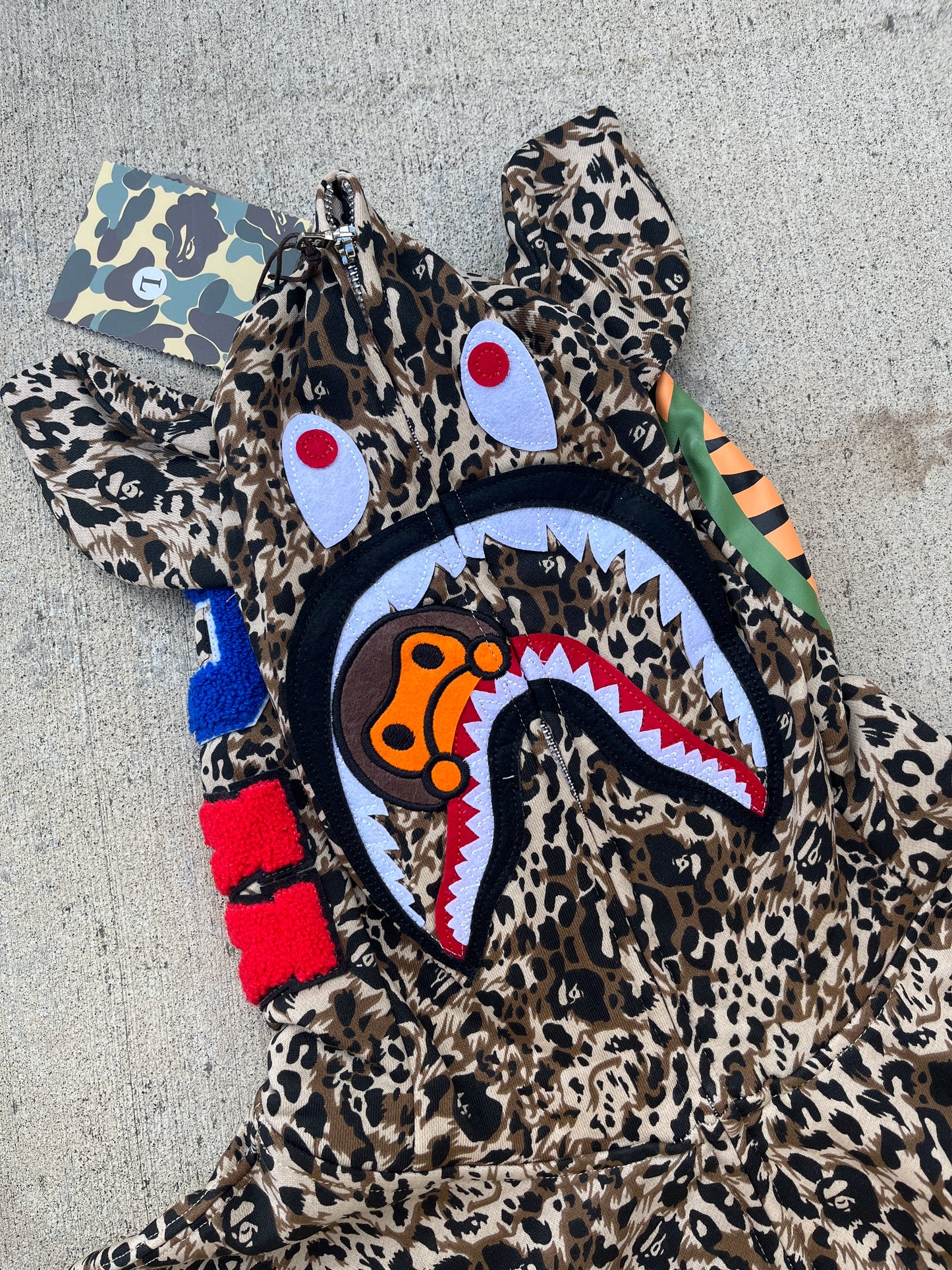Leopard print Bape Zip