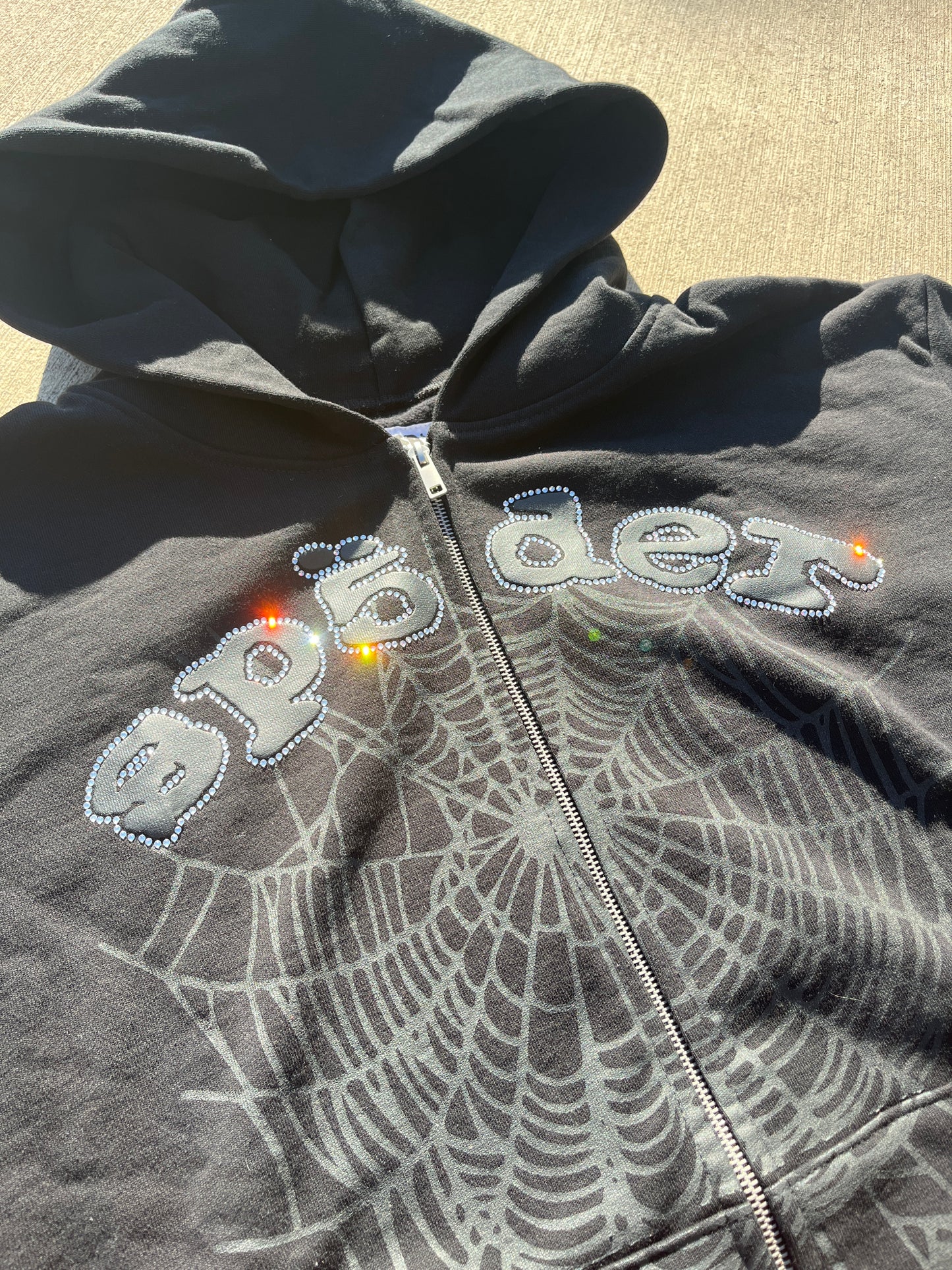 Black Gem zip up spider