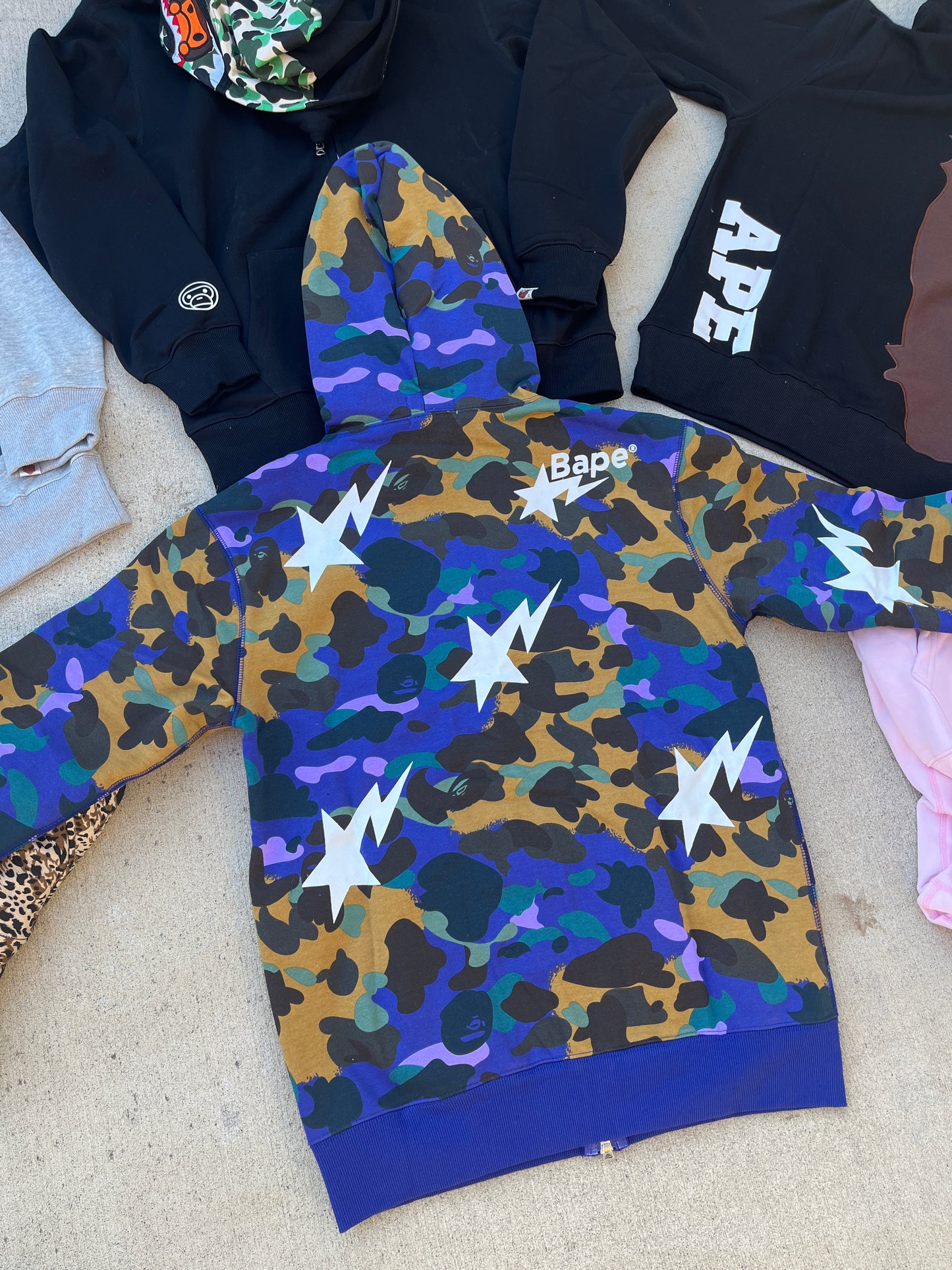 Heron Preston collab Bape Zip