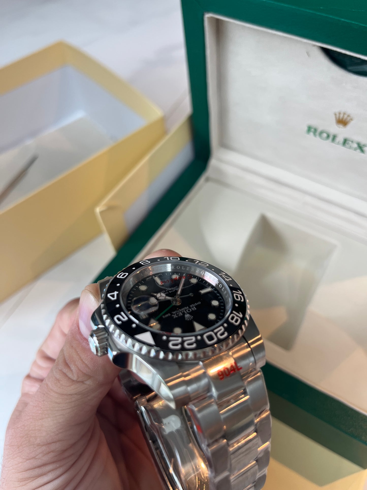 Black face & Silver strap oyster perpetual GMT master