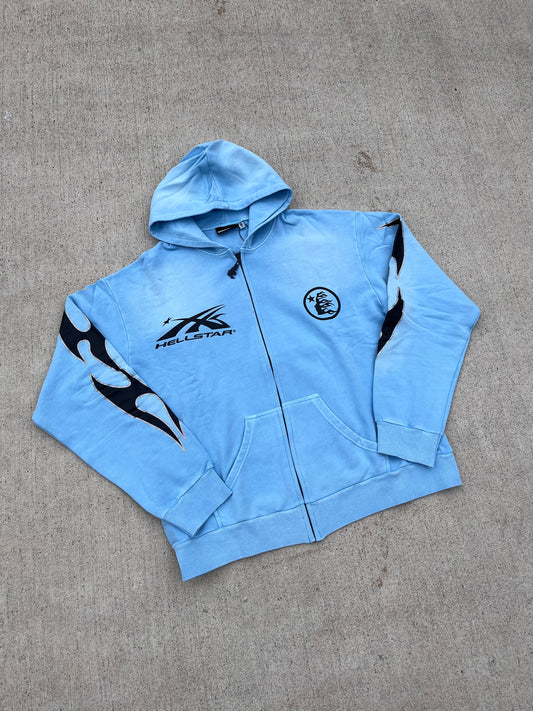 Baby Blue Hellstar Zip hoodie