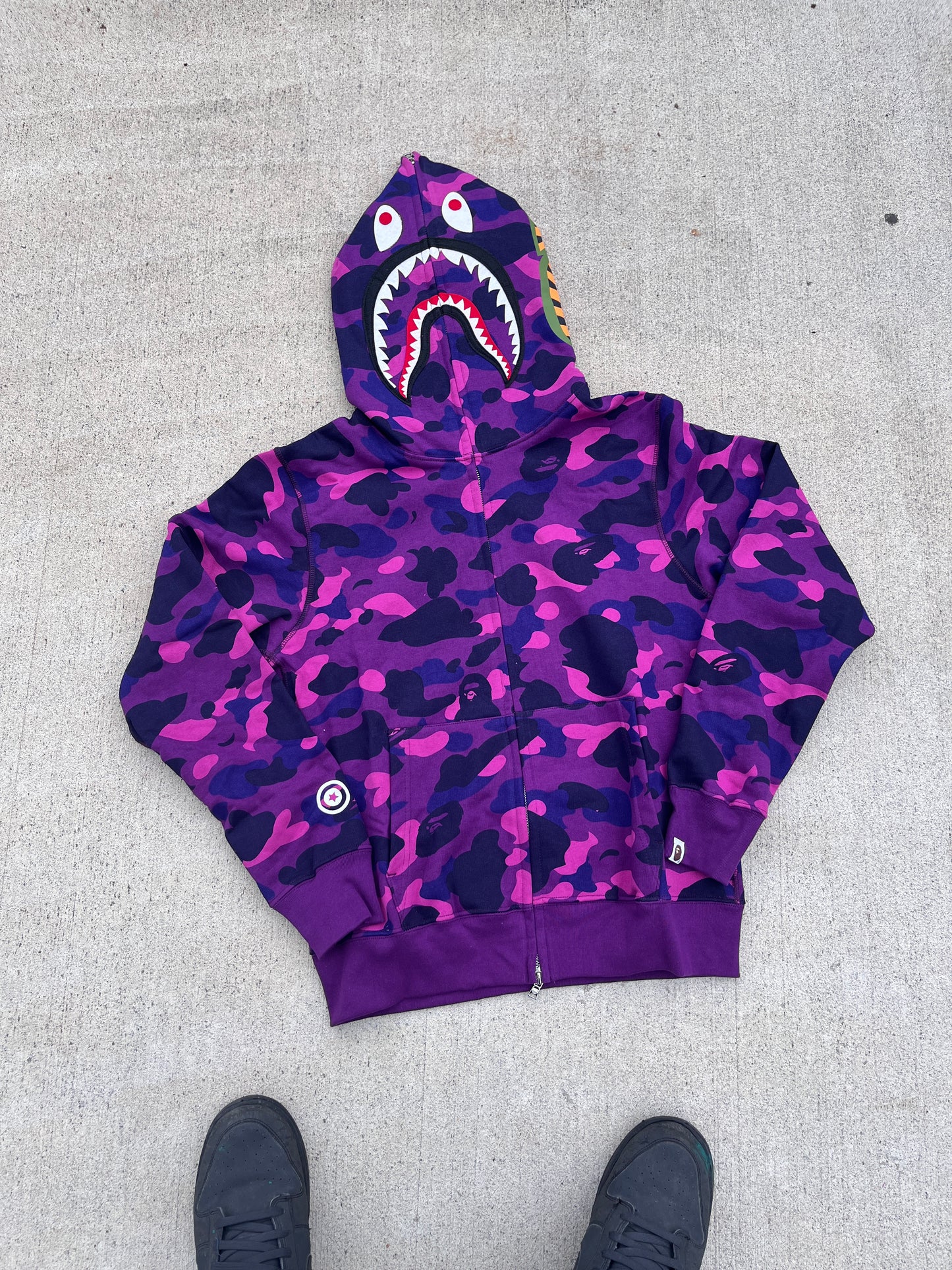 Purple bape zip