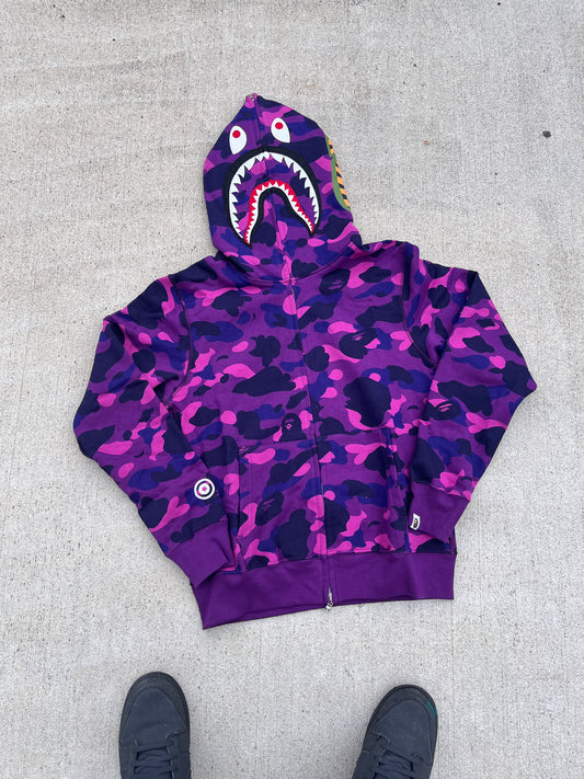 Purple bape zip