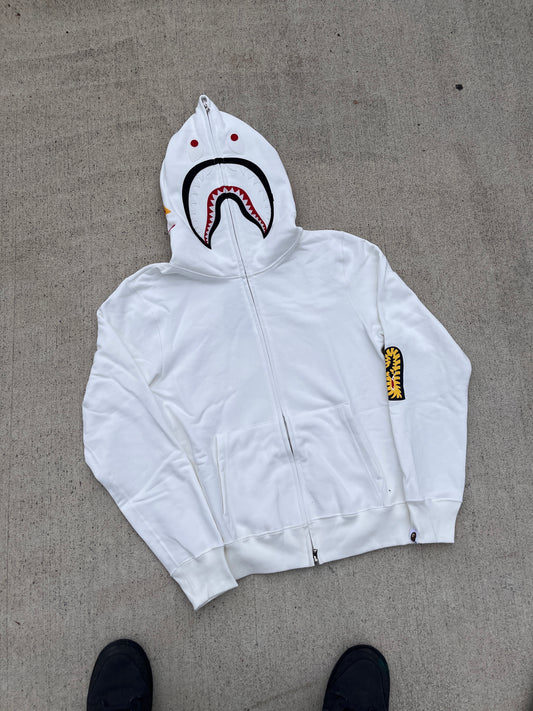 White bape zip