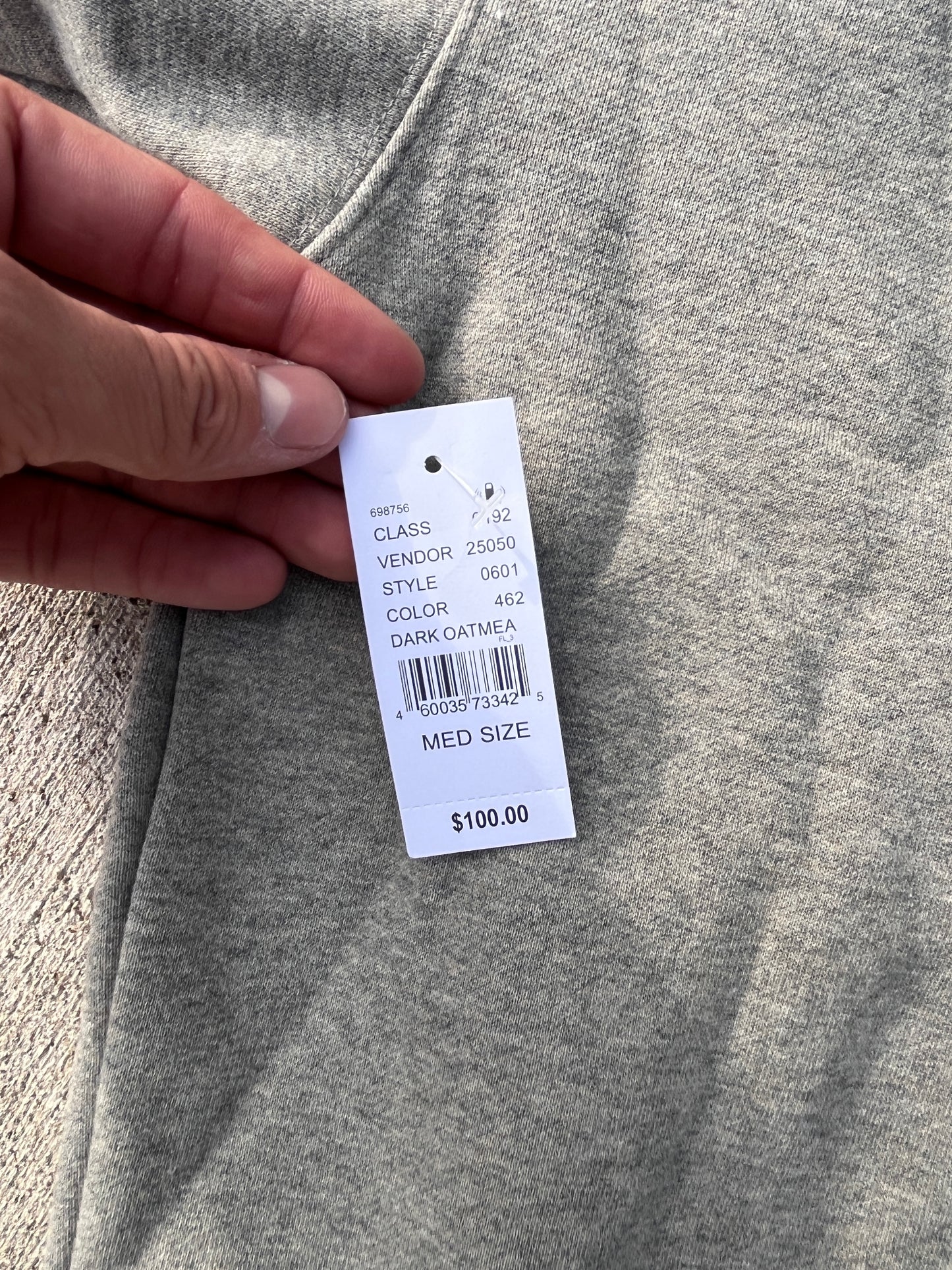 Dark Oatmeal essential hoodie
